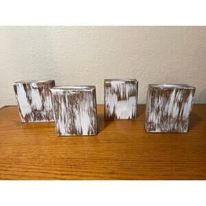 Wood block blanks crafting 4 pieces vinyl